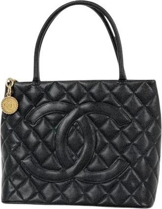 Chanel Pre-owned Tote Bags, female, Black, Size: ONE SIZE Pre-owned Vintage Tote Bag