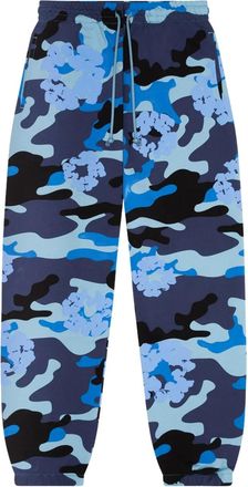 Denim Tears Wreath track pants - men - Cotton - S - Blue
