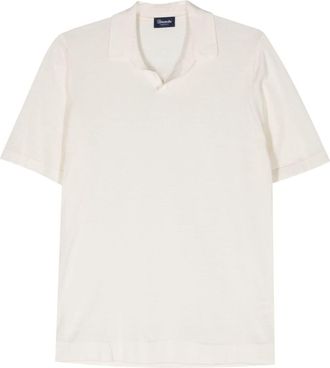 Drumohr fine-knit cotton polo shirt - men - Cotton - 48 - White