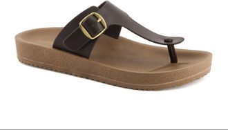 Andrea Womens Footbed Sandals Dark