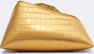 The Attico 8:30PM Small croc-effect leather clutch