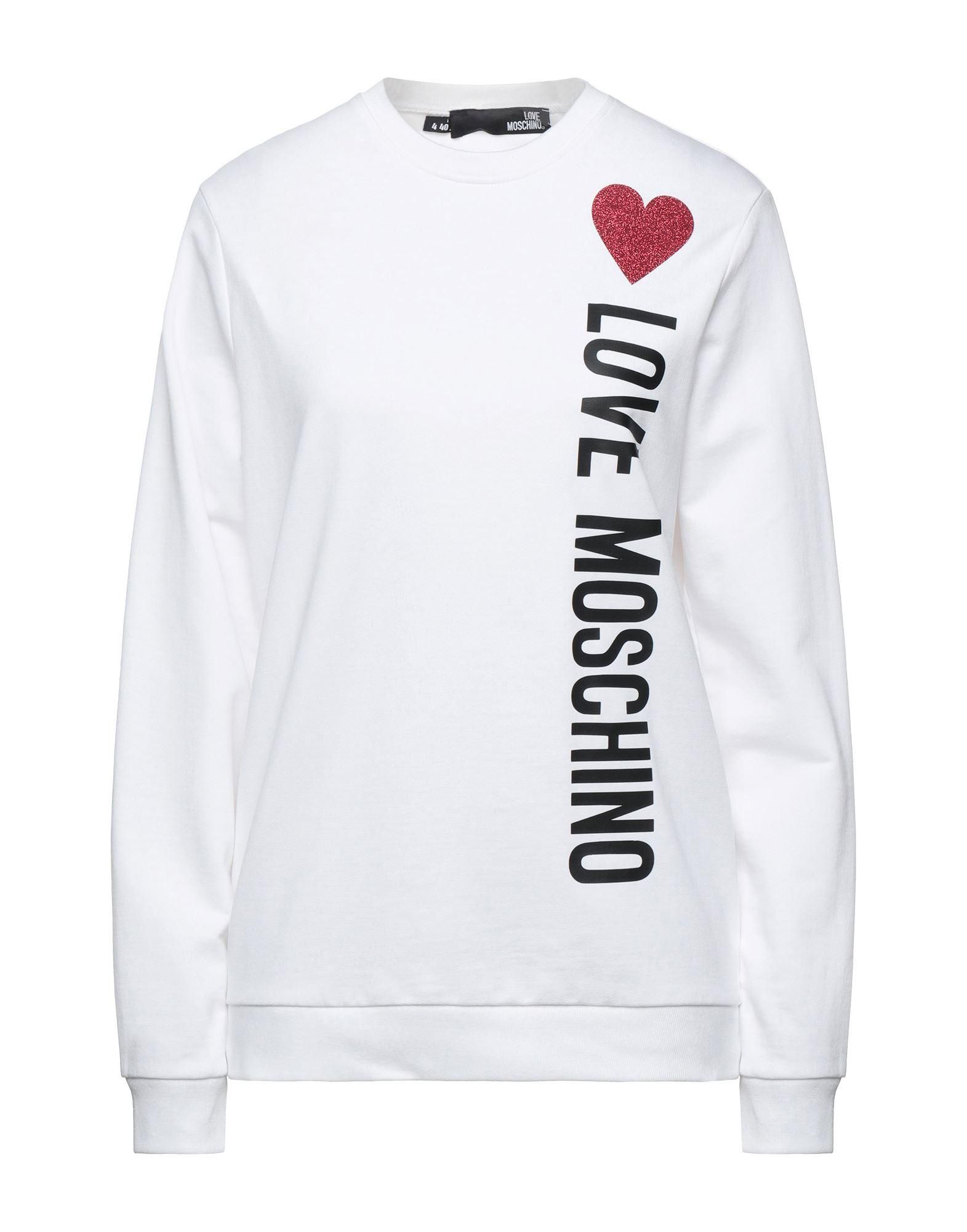 Love moschino white sweatshirt hotsell