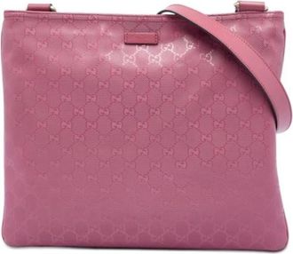 Gucci Pre-owned Canvas Crossbody Bag - Dames - Vintage Schoudertas - Roze - ONE Size - Vintage