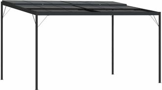 vidaXL Cenador Con Tejado Aluminio Y Acero Gris Antracita 4x3x2,5 M Vidaxl