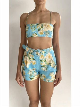 Hemant & Nandita Magnolia High Waist Short In Blue