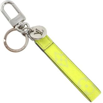 Louis Vuitton Pre-owned Canvas Key Holder - Dames - Vintage Accessoires - Geel - ONE Size - Leer - Vintage