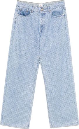 Casablanca Jeans con cristalli - Blu