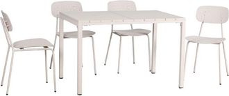 DRAWER Conjunto de mesa y 4 sillas de metal - Beige