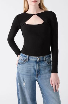 Guess Wren Cutout Rib Tank & Shrug in Black-Black at Nordstrom, Size X-Small