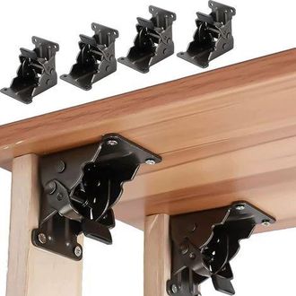OEM Juego De 4 Soportes Plegables, Bisagras Autoblocantes, Bisagras Para Patas De Muebles Plegables, Herrajes Y Soportes Para Patas Plegables, Para Mesas,