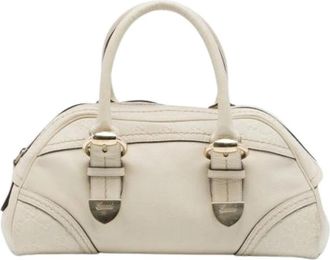 Gucci Pre-owned Signoria Handbag - Dames - Vintage Handtas - Wit - ONE Size - Leer - Vintage