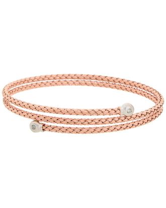 Meshmerise 18K Rose Gold Vermeil 0.04 Ct. Tw. Diamond Mesh Bangle