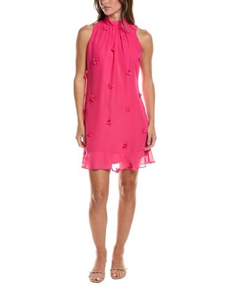 CeCe by Cynthia Steffe Cece Flower Tie Neck Mini Dress