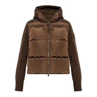 Canada Goose Light Jackets, female, Brown, Size: XS HyBridge Wide Quilt Knit Hoody