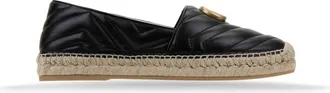 Gucci Espadrilles, female, Black, Size: 6 US Slip-On Espadrilles with Brand Initials