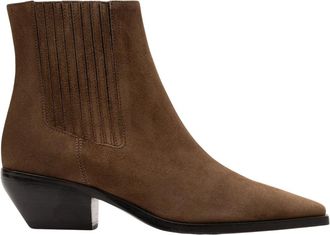 Parall&egrave;le Kira Enkellaarzen - Dames - Cowboylaarzen - Beige - 38 EU - Leer - Schoenen