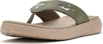 Columbia Boatside Fish Flip Mens Sandals Cypress/Wet Sand : 12 D - Medium, Rubber
