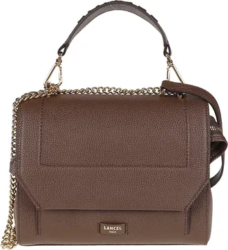 Lancel Ninon Medium Flap Textured Cow Leather Shoulder Bag