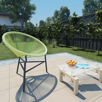 vidaXL Vidaxl - Silla Redonda Acapulco Rat&aacute;n Sint&eacute;tico Verde