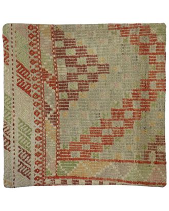 Pasargad Home Vintage Turkish Kilim Wool Pillow Case