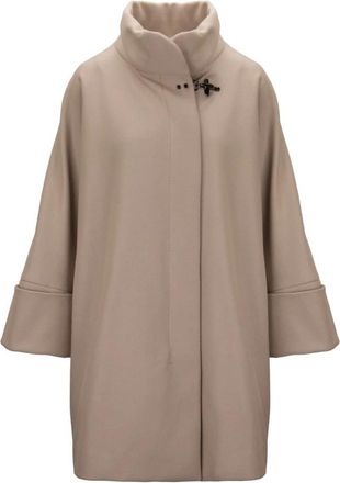 Fay Single-Breasted Coat - Dames - Mantel - Beige - XL - Wol - Jassen