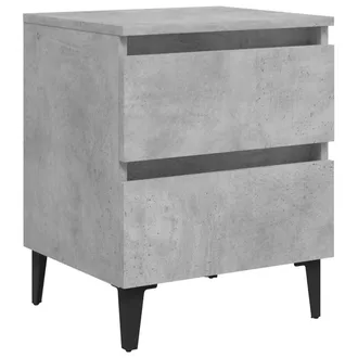 vidaXL Comodino Grigio Cemento 40x35x50 Cm In Legno Multistrato - Vidaxl