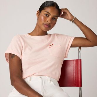 Levi's Graphic Julie Pocket Tee - Womens - XL - Red