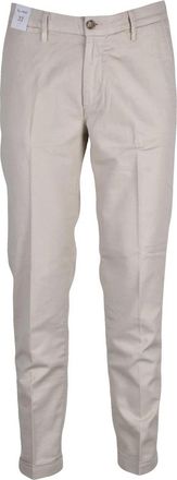 Re-hash Beige Linen Cotton-Blend Stretch-Fit Trousers