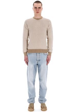 Drumohr Biscottino Cotton-Linen Crewneck Sweater
