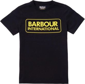 Barbour T-shirt met logo-print - Heren - T-shirts - Zwart - 3XL - Katoen - Tops