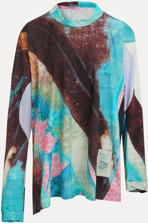 Vivienne Westwood Worlds End Drunken Top Print Jersey/voile Os-u Unisex