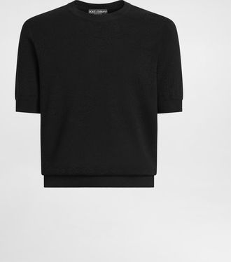 Dolce & Gabbana Silk Pullover - Man Sweaters And Cardigans Black 44