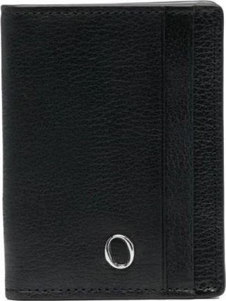 Orciani Wallets & Cardholders, male, Black, Size: ONE SIZE Black Grained Leather Card Holder