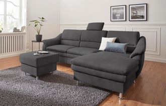 Sit&more Ecksofa »Cardoso L-Form« mit Federkern, wahlweise mit Bettfunktion