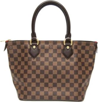 Louis Vuitton Tweedehands Canvas Louis Vuitton tassen - Dames - Vintage Handtas - Bruin - ONE Size - Vintage