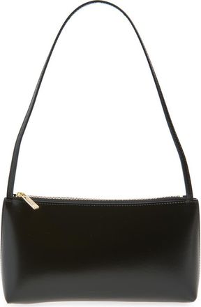 Mansur Gavriel Gaia Leather Shoulder Bag in Blk/Flamma at Nordstrom