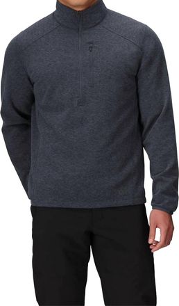 Outdoor Research Crescent Fleece Half Zip Merino Pullover In Storm Heather