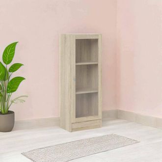 Dmora Dmora - Estante Para Libros Alexiane, Estante De Oficina, Porta Libros M&oacute;vil, Biblioteca, 41x28 H107 Cm, Roble