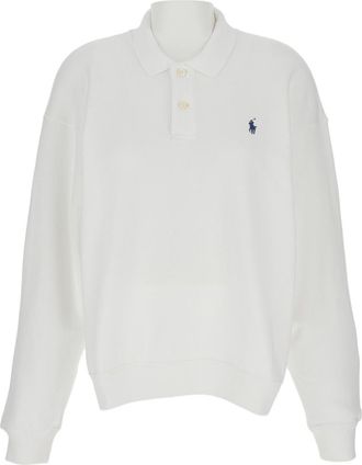 Polo Ralph Lauren White Relaxed Fit Polo Sweater