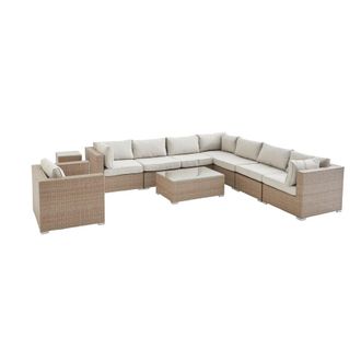 Sweeek Sofa de jardin, conjunto sofa de exterior 10 plazas