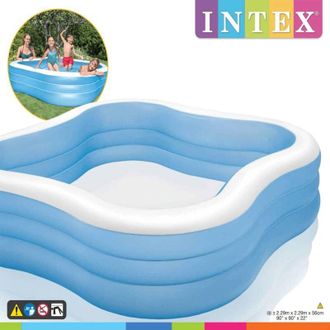 Intex Piscina Swim Center Beach Wave 229x229x56 Cm 57495np