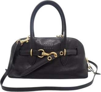 Miu Miu Pre-owned Aventure Handbag - Dames - Vintage Handtas - Zwart - ONE Size - Leer - Vintage
