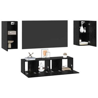Berkfield Home Room Divider Bookcase 3-Tier Old Wood 137.5x29x103.5 cm Wood in Black