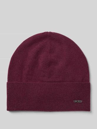 HUGO BOSS Beanie aus Schurwoll-Kaschmir-Mix Modell LARI in Bordeaux, Gr&ouml;&szlig;e 1