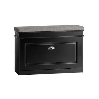 SoBuy Sobuy - Banco Zapatero Organizador Para Zapatos Con 1 Solapa Negro 75 X 24 X 51 Cm Fsr82-l-sch Es