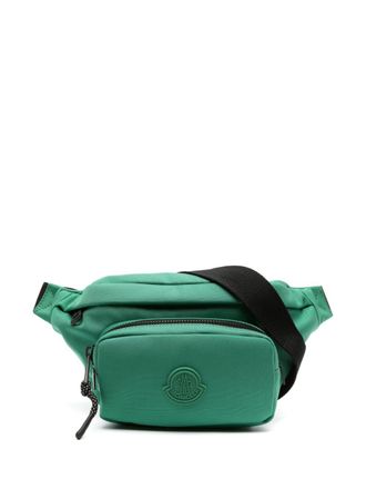 Moncler logo-patch belt bag - Verde
