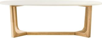 Kenay Home Mesa de centro efecto madera natural - blanco 120 x 40 cm