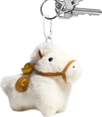 Generic Horse Plush Toy Keychain, Sturdy Design, 1piece, Stuffed Car Ornament, Teen Horse Fashion Accessory, Portable And Lightweight, For Bags, Car Interiors