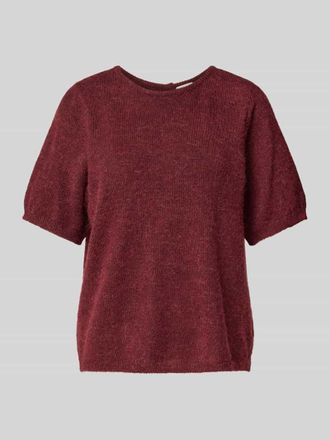 Ichi Strickpullover mit Rundhalsausschnitt Modell KAMARA in Bordeaux, Gr&ouml;&szlig;e XS
