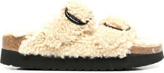 Birkenstock Arizona Big Buckle shearling slides - women - Sheep Skin/Shearling/Polyethylene vinyl acetate (PEVA)/Sheep Skin/Shearling - 36 Narrow